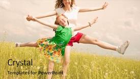  Presentation with mom daughter - Amazing slides having friendsship day - mom and daughter having fun backdrop and a  colored foreground