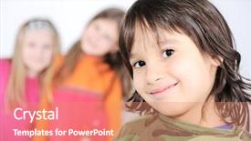  Presentation with frienship - Presentation with frienship - children group background and a coral colored foreground