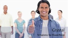  Presentation with frienship - Colorful PPT layouts enhanced with frienship - close-up of a man backdrop and a seafoam green colored foreground