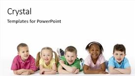  Presentation with frienship - Theme enhanced with frienship - group of young children background and a white colored foreground