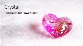  Presentation with heart - Presentation enhanced with frienship - heart on soft cloth background and a  colored foreground