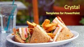  Presentation with aviation club - Audience pleasing slides consisting of fries at an outdoor cafe backdrop and a tawny brown colored foreground