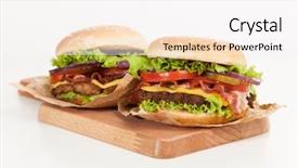  Presentation with french fries - Amazing slide set having fries isolated on white background backdrop and a pink colored foreground