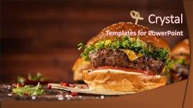  Presentation with wood and sparkle - Presentation design consisting of fries served on wood free background and a wine colored foreground