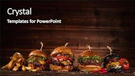  Presentation with wood basketball court - Presentation theme having fries served on wood free background and a black colored foreground