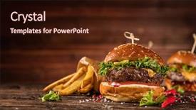  Presentation with wood and sparkle - PPT theme enhanced with fries served on wood free background and a wine colored foreground