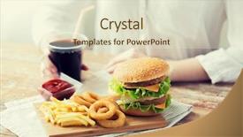  Presentation with fast food - Cool new presentation with fries squid rings and cola backdrop and a soft green colored foreground