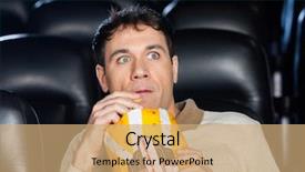  Presentation with movie theater - PPT layouts having while watching movie in cinema background and a coral colored foreground