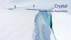  Presentation with alps - Slides enhanced with frigid - group of people walking background and a  colored foreground