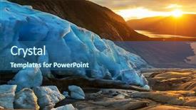  Presentation with norway energy - Presentation design having frigid - svartisen glacier in norway background and a  colored foreground