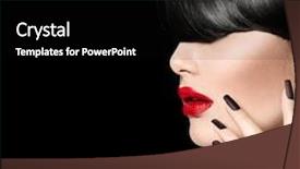  Presentation with girl model - Slide deck having fringe hairstyle black matte nail background and a black colored foreground