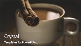  Presentation with tea - Amazing PPT theme having frisian - masala tea with spices backdrop and a tawny brown colored foreground