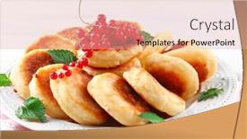  Presentation with berries - Beautiful presentation theme featuring fritters of cottage cheese with berries in plate closeup backdrop and a lemonade colored foreground