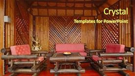  Presentation with zone - Audience pleasing PPT theme consisting of friuts - chillout and relax zone backdrop and a tawny brown colored foreground