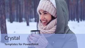  Presentation with coffee cup - Colorful PPT layouts enhanced with froid - side view of toothy smiling backdrop and a  colored foreground