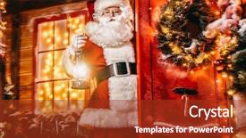  Presentation with miracles - Beautiful slides featuring from behind the door backdrop and a  colored foreground