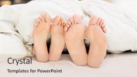  Presentation with feet - PPT layouts having from under the cover background and a coral colored foreground