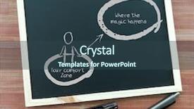  Presentation with zone - Colorful presentation design enhanced with from your comfort zone backdrop and a ocean colored foreground