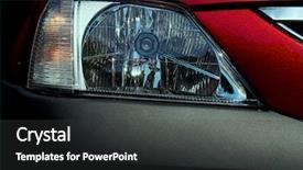  Presentation with renault - Cool new PPT theme with front car light backdrop and a dark gray colored foreground