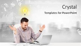  Presentation with front desk - Presentation theme consisting of front desk office with new background and a white colored foreground