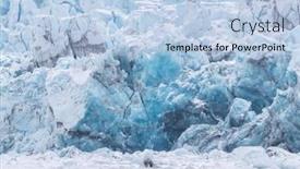  Presentation with north pole - Theme with front-edge-of-a-glacier background and a  colored foreground