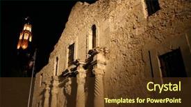  Presentation with san antonio - Audience pleasing PPT theme consisting of front facade of alamo san backdrop and a tawny brown colored foreground