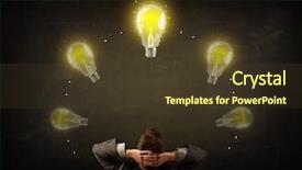  Presentation with office chair - Audience pleasing PPT theme consisting of front of a balckboard backdrop and a tawny brown colored foreground