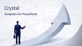  Presentation with sales - Cool new PPT layouts with front of a big arrow backdrop and a sky blue colored foreground