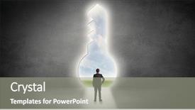  Presentation with keyhole - Amazing PPT layouts having front of a big keyhole backdrop and a gray colored foreground