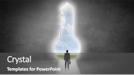  Presentation with keyhole - Amazing slide set having front of a big keyhole backdrop and a dark gray colored foreground