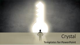  Presentation with keyhole - Amazing theme having front of a big keyhole backdrop and a  colored foreground