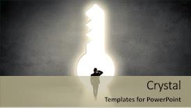  Presentation with keyhole - Cool new PPT theme with front of a big keyhole backdrop and a  colored foreground