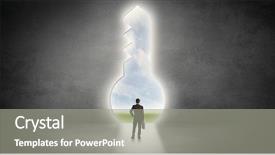  Presentation with keyhole - Colorful theme enhanced with front of a big keyhole backdrop and a  colored foreground