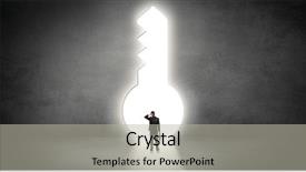  Presentation with keyhole - Colorful slide deck enhanced with front of a big keyhole backdrop and a light gray colored foreground