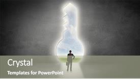  Presentation with keyhole - Theme enhanced with front of a big keyhole background and a gray colored foreground