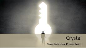  Presentation with keyhole - Presentation theme consisting of front of a big keyhole background and a mint green colored foreground