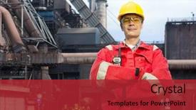  Presentation with blast furnace - Slides with front of a blast furnace background and a red colored foreground
