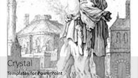  Presentation with turban - Presentation consisting of front-of-a-city-stands background and a light gray colored foreground