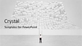  Presentation with infinity - Presentation design featuring front of a curved infinity background and a light gray colored foreground