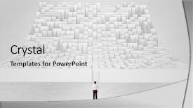  Presentation with infinity - Slide deck consisting of front of a curved infinity background and a light gray colored foreground