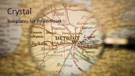  Presentation with detroit - Slide deck enhanced with front of a detroit background and a coral colored foreground