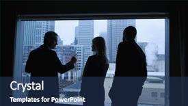  Presentation with window rock - PPT theme with front of a large background and a ocean colored foreground