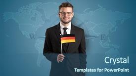  Presentation with formal - PPT layouts having front of a map background and a ocean colored foreground