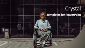  Presentation with modern building - PPT theme consisting of front-of-a-modern-corporate background and a black colored foreground