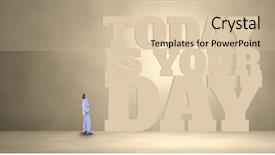  Presentation with motivational - Presentation featuring front of a motivational text background and a lemonade colored foreground