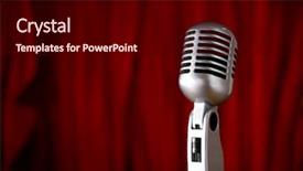  Presentation with red stage curtain - Amazing PPT layouts having front of a red stage backdrop and a wine colored foreground