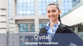  Presentation with front office - Cool new presentation design with front of an office building backdrop and a  colored foreground