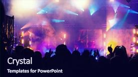  Presentation with diversity bright colors - Slide deck enhanced with front of bright colorful stage background and a navy blue colored foreground