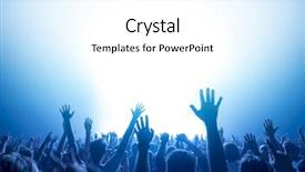  Presentation with stage - PPT layouts enhanced with front of bright stage light background and a cool aqua colored foreground