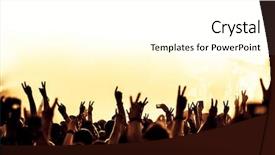  Presentation with stage lights - Colorful PPT theme enhanced with front of bright stage backdrop and a white colored foreground